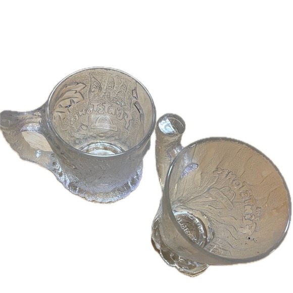 Vintage Flintstones Glass Mug Set - Clear, McDonald’s 1993 Made in France - Picture 6 of 6